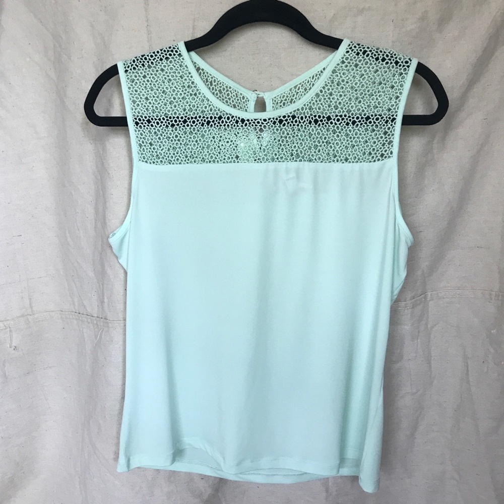 CALVIN KLEIN Mint Sleeveless Blouse